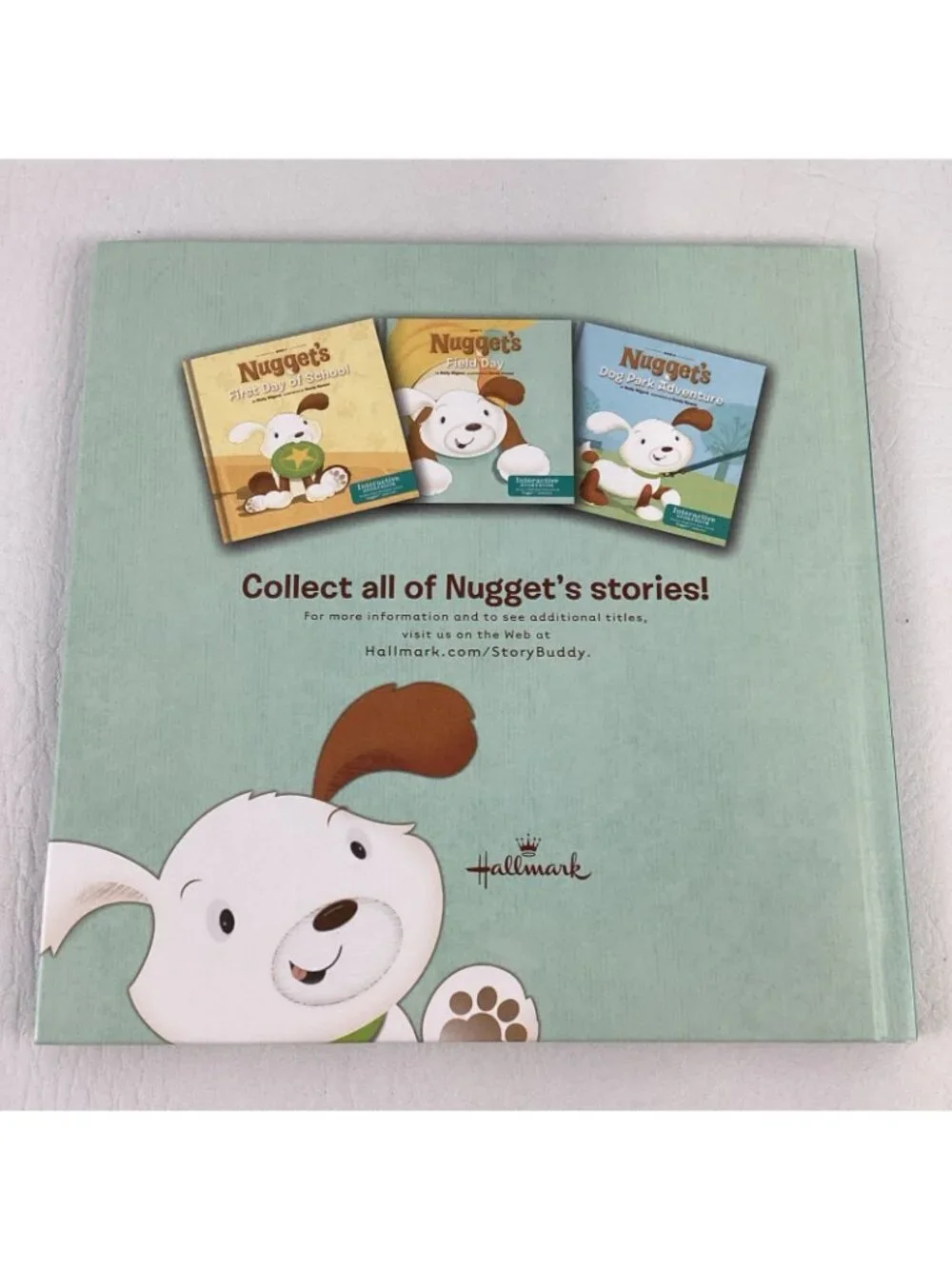 Hallmark Interactive Storybook Buddy Nugget Plush Toy w 3 Hardcover Book Bundle